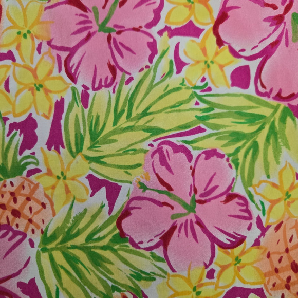 Boston Proper Yellow Tropical V Neck Sleeveless Island Collared Top Size Small - Picture 5 of 7